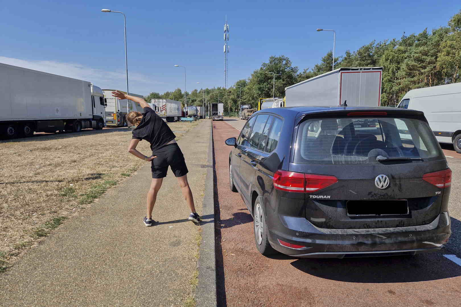 Stretchen onderweg